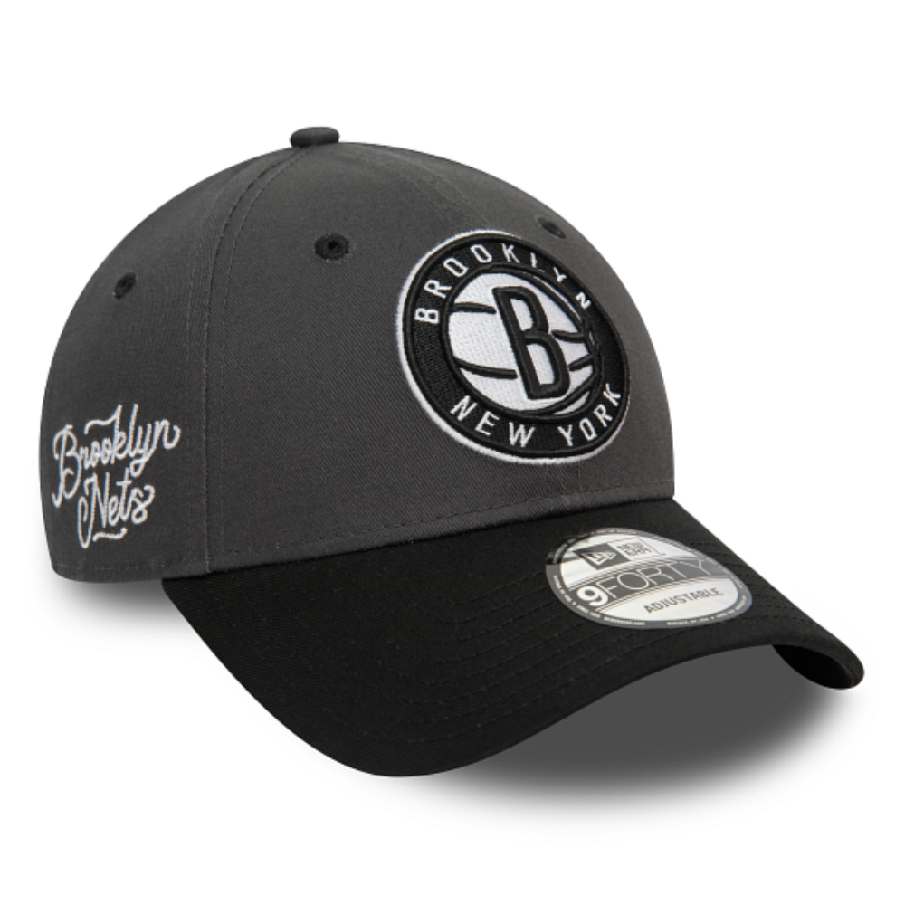 New Era - 9Forty NBA Side Patch Brooklyn Nets Cap - Grey/Black
